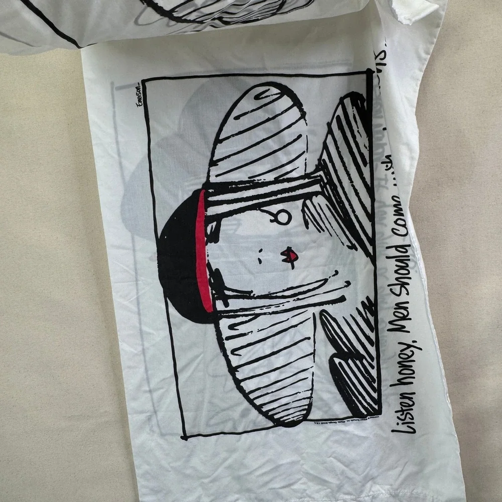 Utica Emerson Pillowcase Standard Set of 2 White Funny Pop Art Cartoon 90s Retro